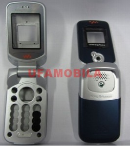 Сменная панель для SonyEricsson W300 серебро-синий