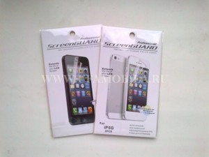 Защитная плёнка iPhone 5 на 2 стороны матовая тех.упак.